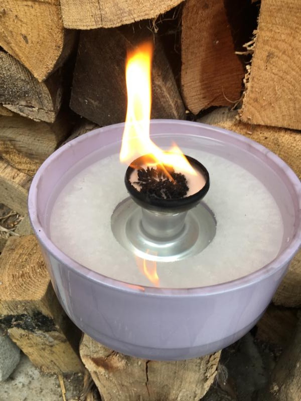 Schmelzlicht velas cera restos dochthalter fibra de vidrio lámparas pabilo fuego antorcha