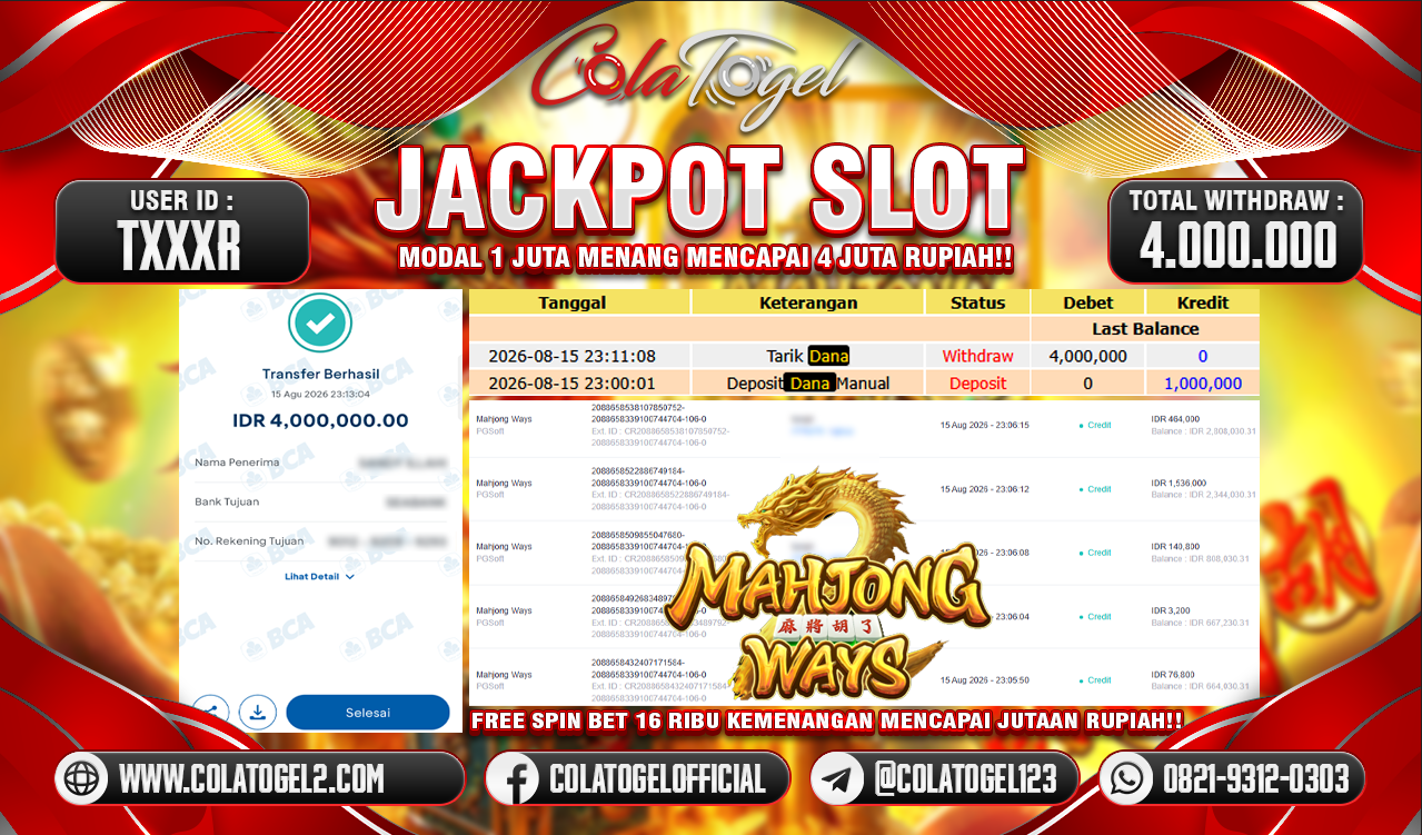 JACKPOT SLOT GACOR!!
