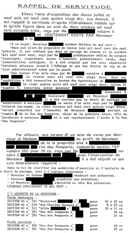 rappel servitude anonymise 1