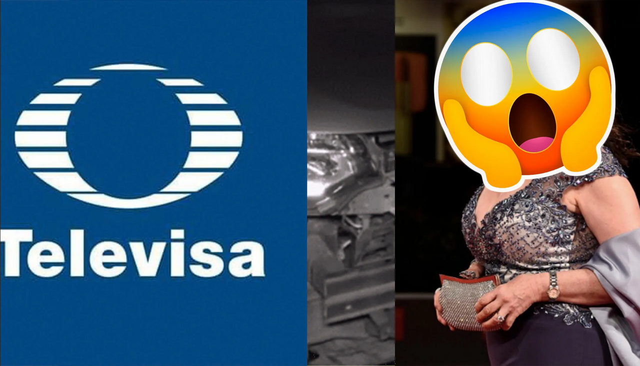 Querida comediante de Televisa choca contra un tráiler, así quedó su camioneta