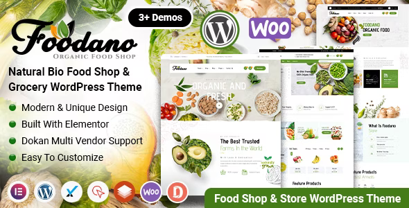 Foodano – Natural Food Shop WordPress Theme