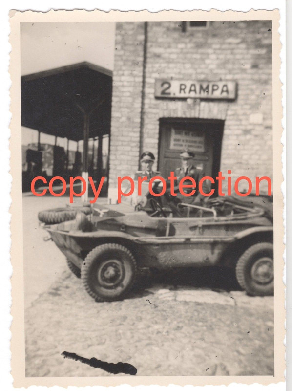 Orig. Foto VW 166 SCHWIMMWAGEN Rumänien 1943 Luftwaffe (1)