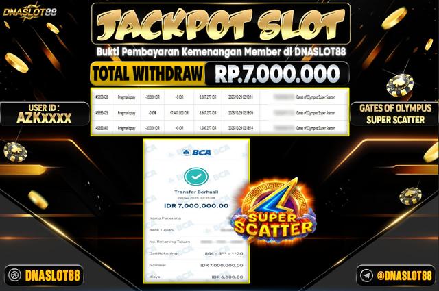 JACKPOT SLOT GATES OF OLYMPUS SUPER SCATTER 29 DESEMBER 2025