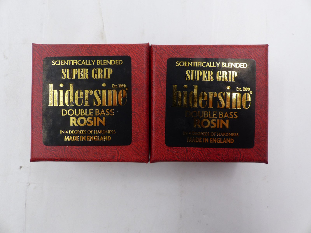 LOT OF TWO HIDERSINE DOUBLE BASS ROSIN LARGE CAKE 4B3MX