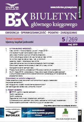 Biuletyn Głównego Księgowego 5/2019