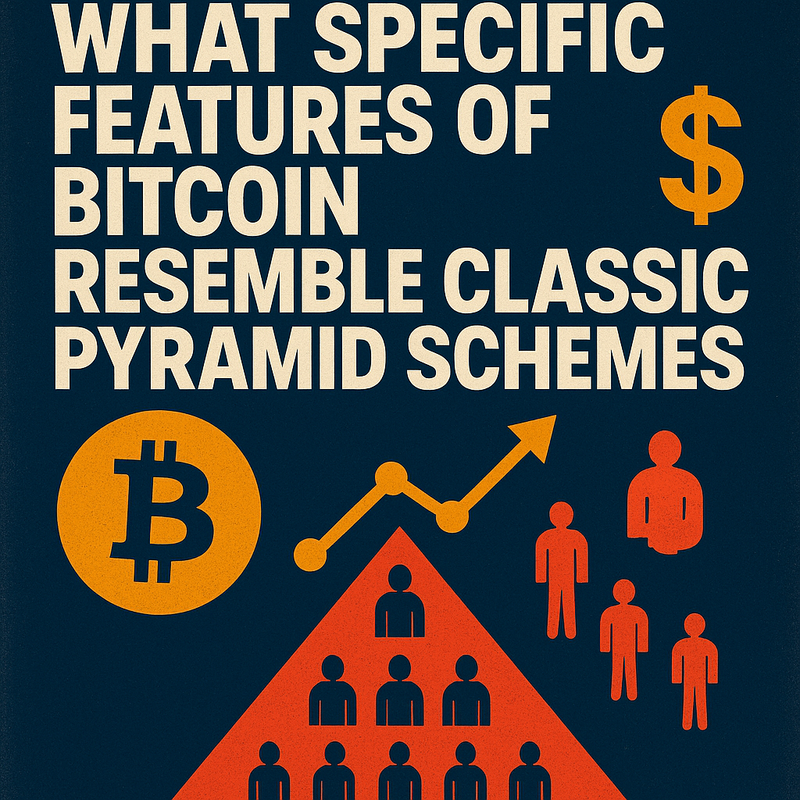 What specific features of Bitcoin resemble classic pyramid schemes