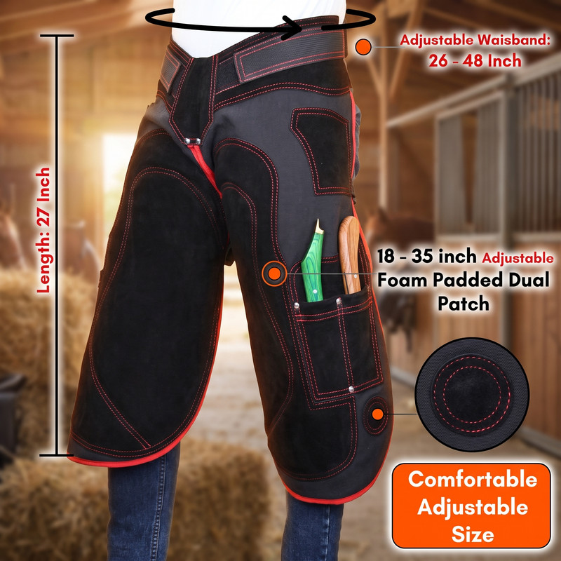Black Farrier Apron complete view