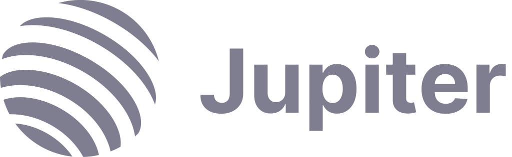 jupiter exchange platform logo external partner monochrome grey svg