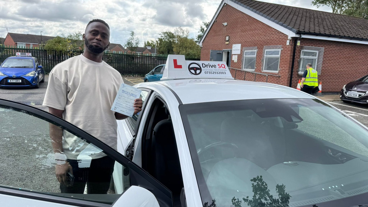 DriveSQ learner celebrating a test pass