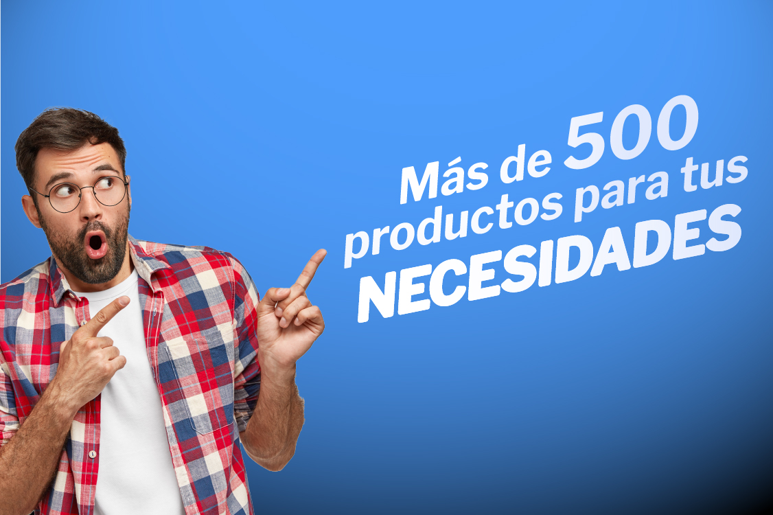 Más de 500 productos