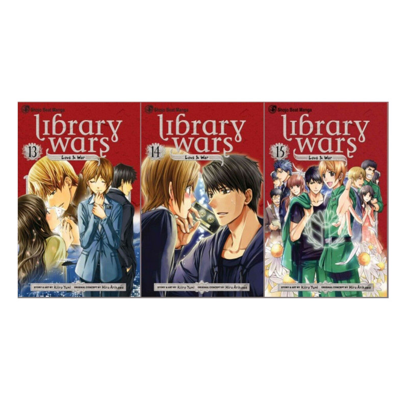 Library Wars Love War English Manga Series By Kiiro Yumi Set Of Books 13 15