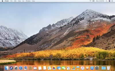 Mac OS High Sierra Desktop