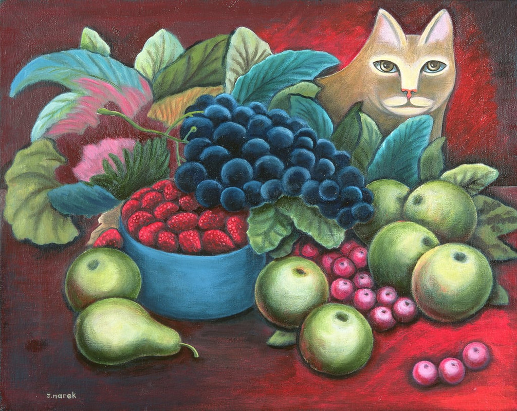 Jerzy-Marek-Cat-and-Fruit-Meister-Drucke-550489
