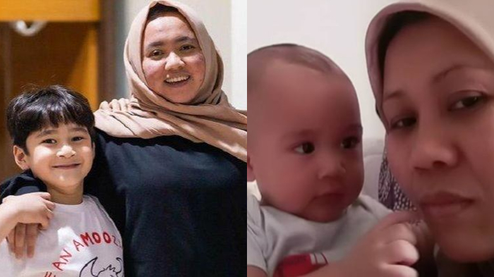 Rafathar dan Lala (kiri) Rayyanza dan Rini (kanan) - Reaksi Raffi Ahmad soal jadwal harian Rayyanza.