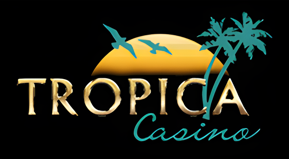 Happy player at Tropica Casino holding cash symbols, highlighting high payouts.