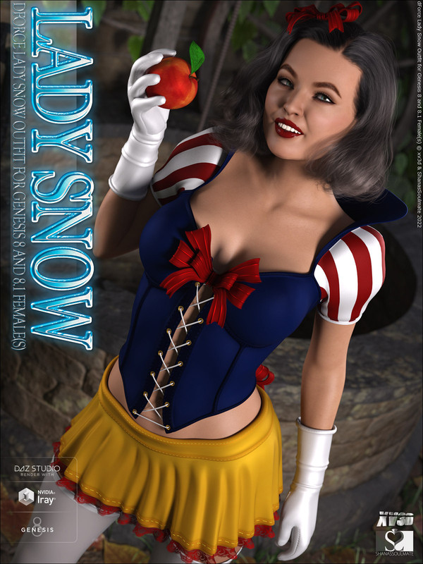 dForce LadySnow Outfit for Genesis 8 and 8.1 Female(s) dForce LadySnow Outfit for Genesis 8 and 8.1 Female(s)