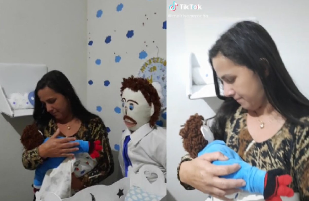 Mujer se casó con un muñeco y hasta tienen un bebé