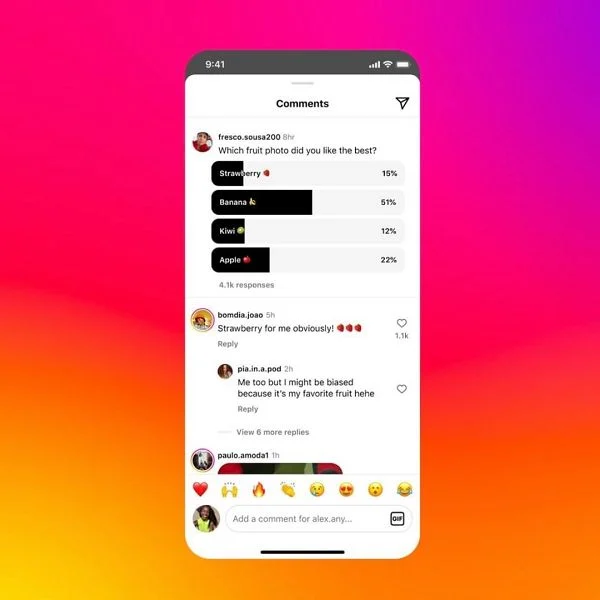 Instagram Adds Polls In Comment Streams On Feed Posts And Reels