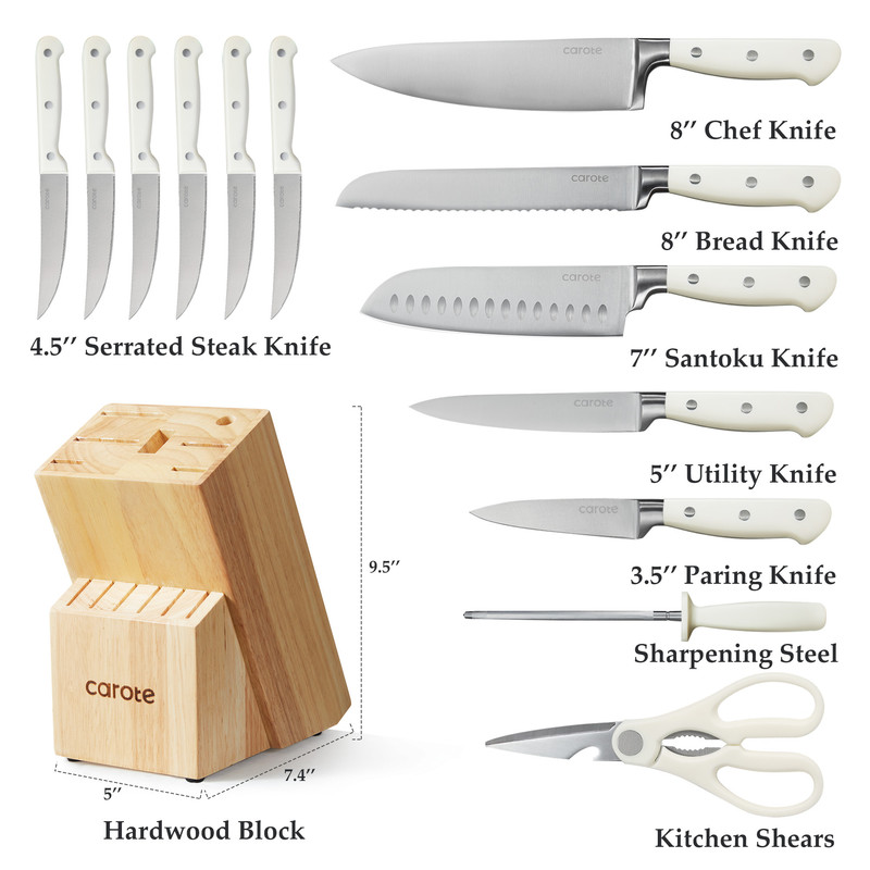 Elevate Your Kitchen Game with the Carote 14-Piece Knife Set Elevate Your Kitchen Game with the Carote 14-Piece Knife Set