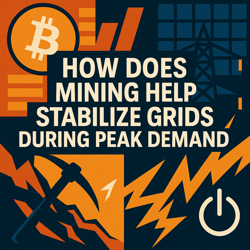 How does mining help stabilize grids during peak demand