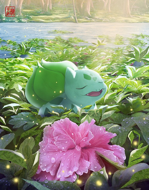 bulbasaur-and-oddish-pokemon-drawn-by-fi