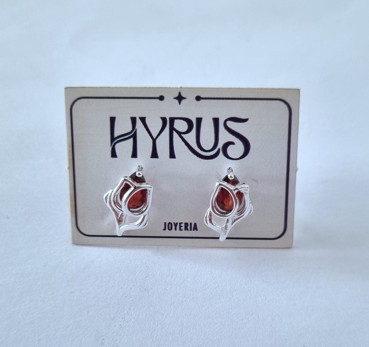 Arete de Tulipán rojo #00210