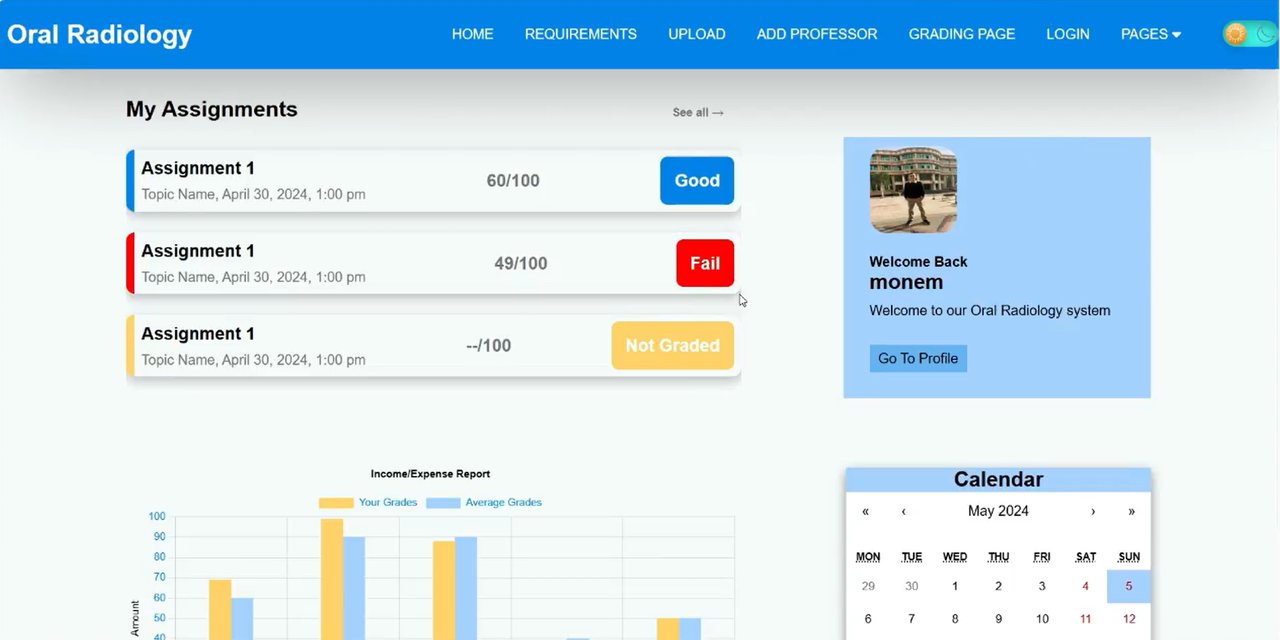 Oral Radiology feature 2 screenshot - Web project