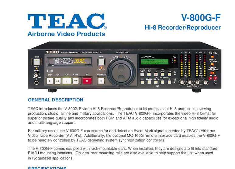 teac-v800gf-8mm-tape-deck- teac-v800gf-8mm-tape-deck-