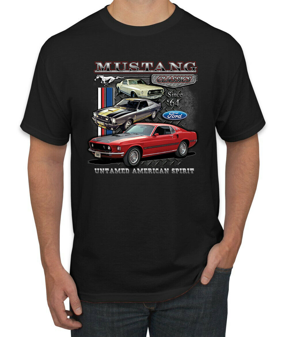 Ford Mustang Retro USA Vintage Design T Shirt Collection - Men Car Tshirt - Picture 7 of 7