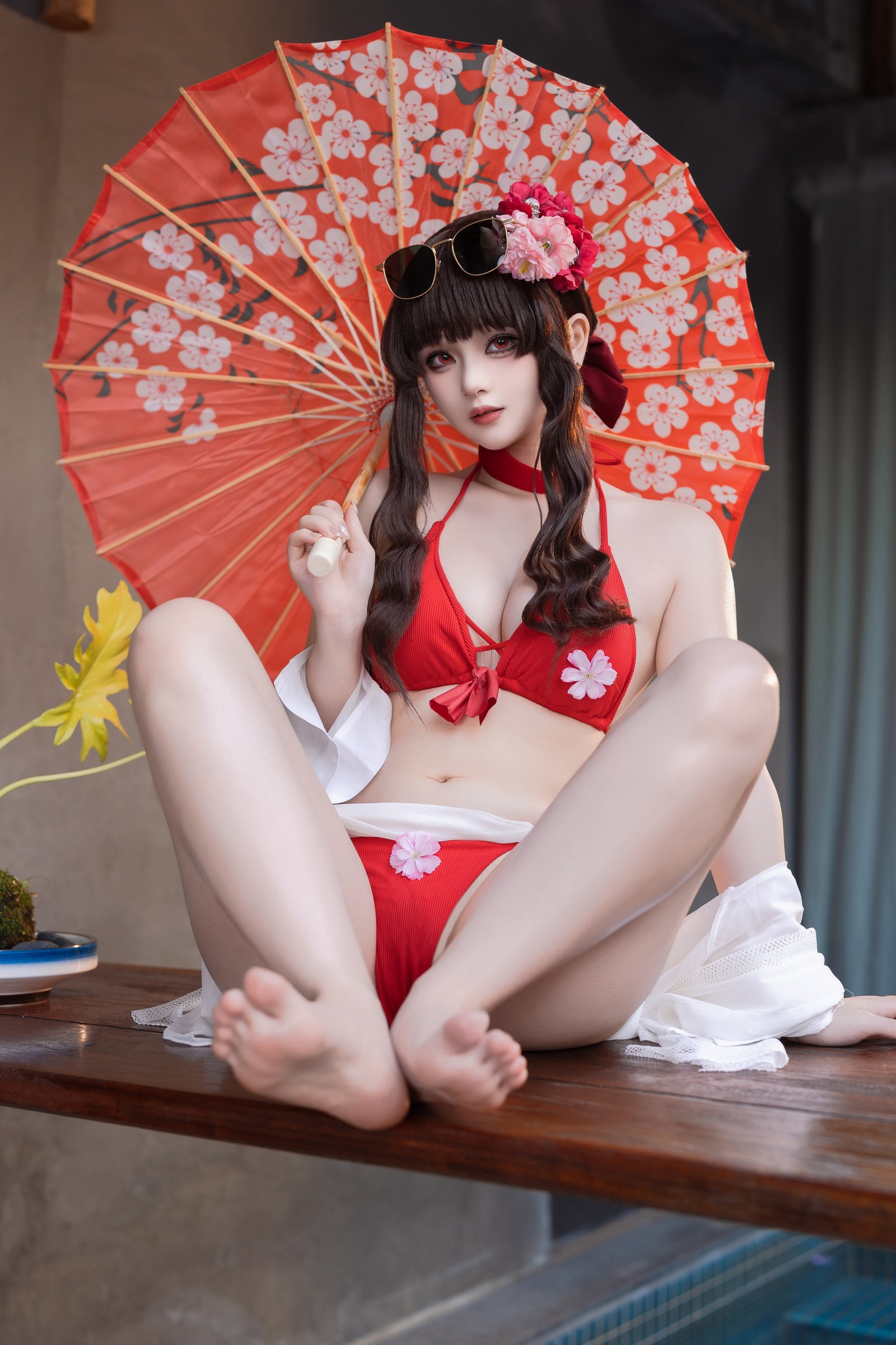 屿鱼 Yuyu 樱花泳装 Cosplay 写真合集｜季节限定（80P｜980MB）插图2