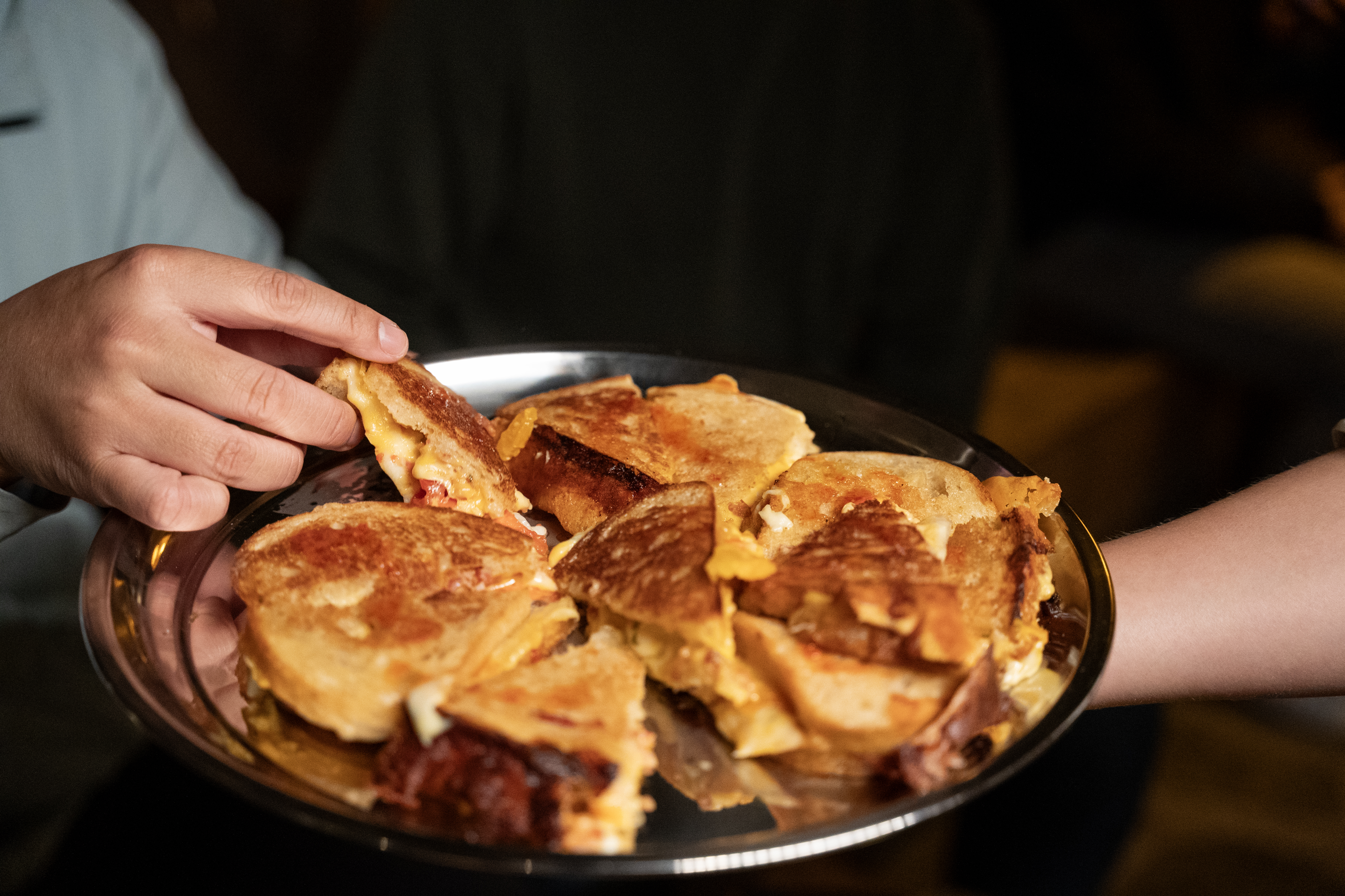 Grilled cheese preparation