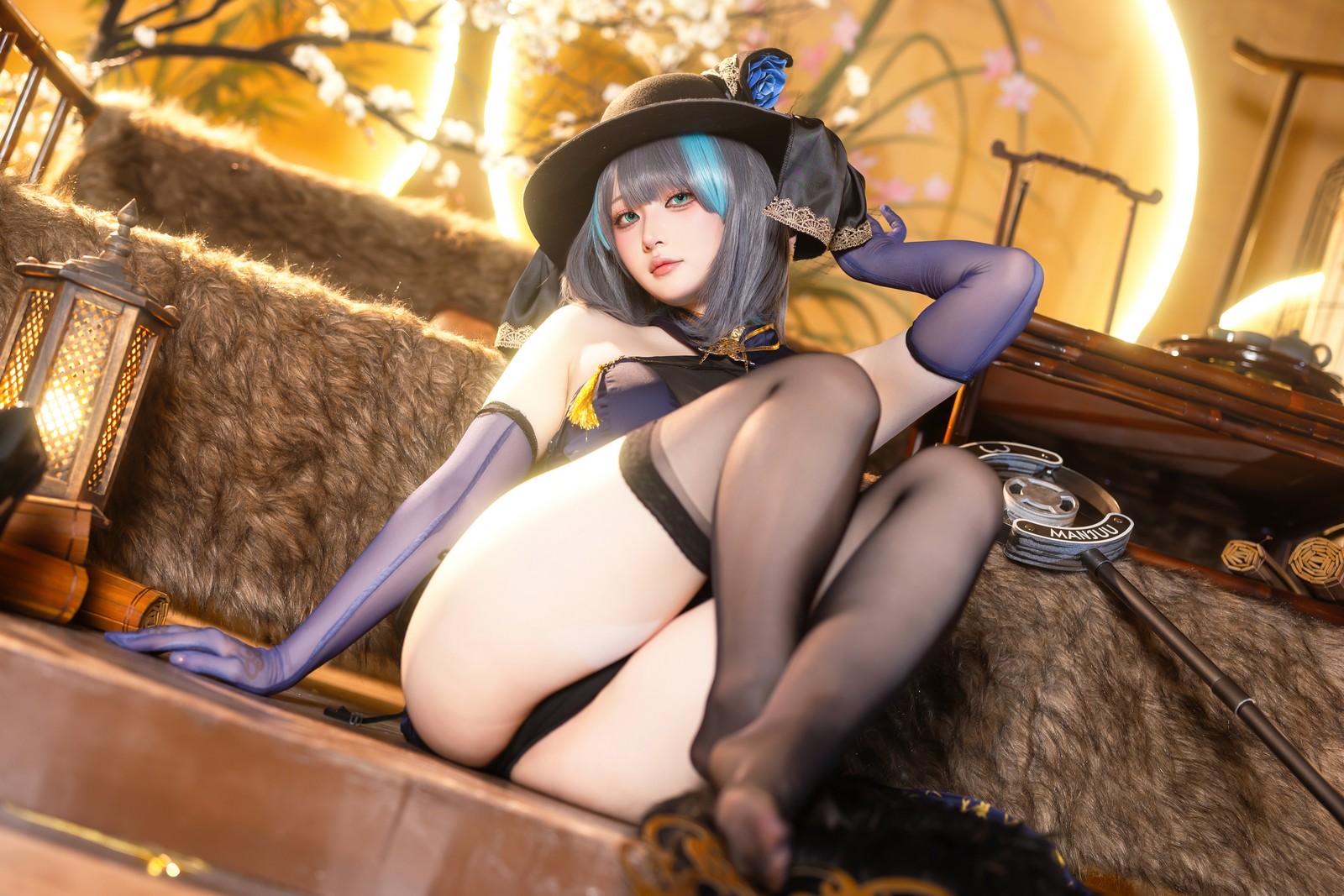 屿鱼 Yuyu 金装猫猫头 原创 Cosplay 写真集（60P｜747MB）插图9