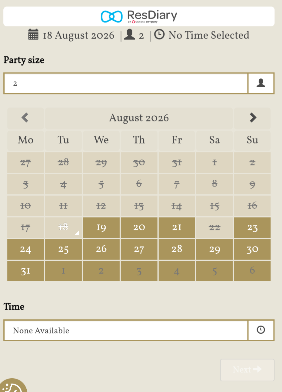 Table booking