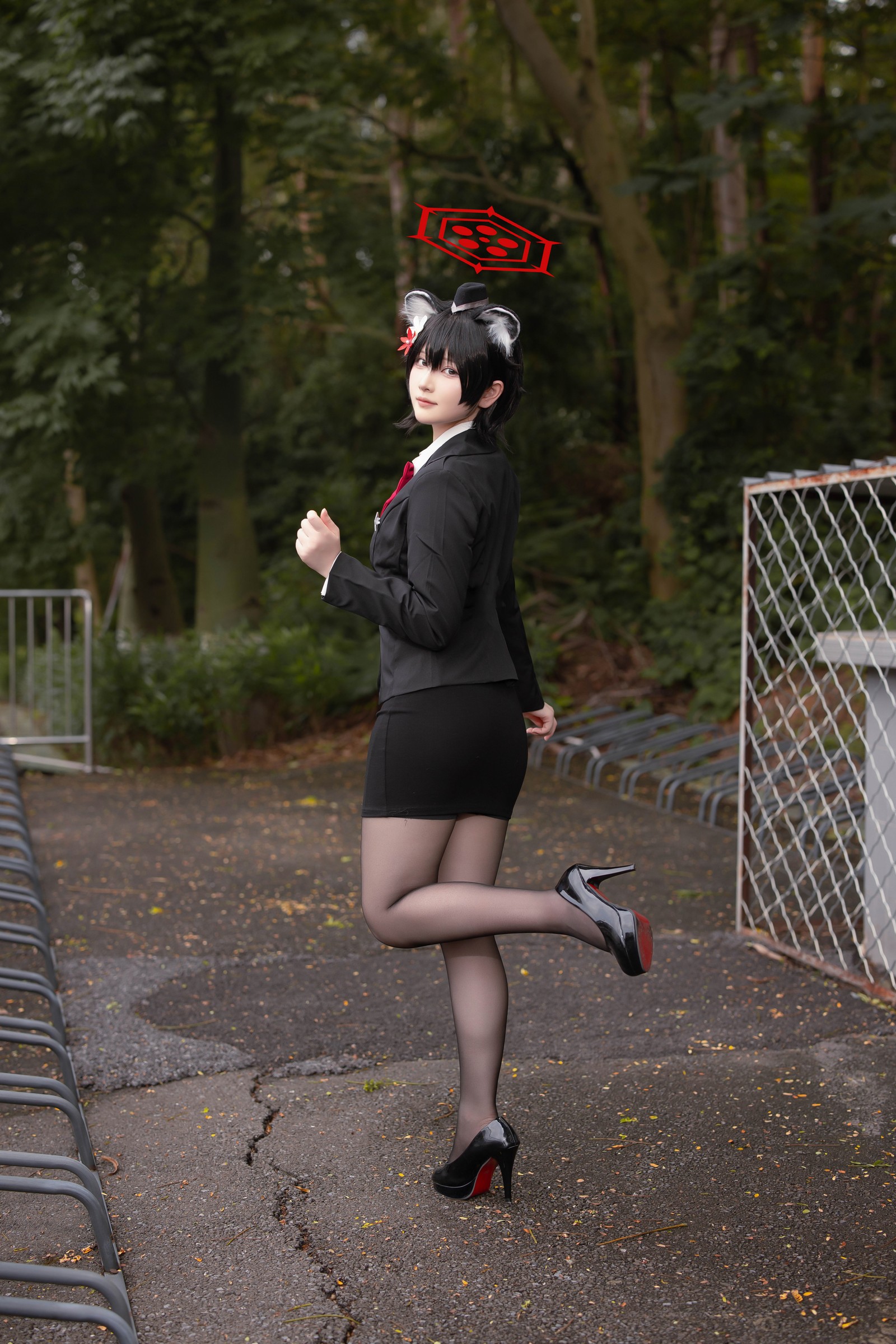 屿鱼 Yuyu 蔚蓝档案 春日椿 导游主题 Cosplay 写真集（55P｜156MB）插图5