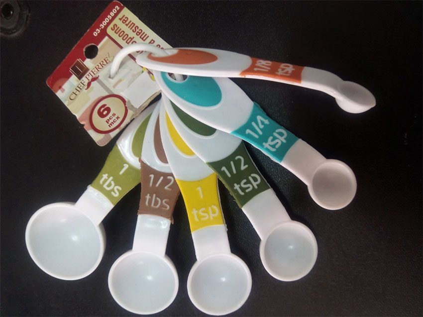 Set Cucharas Medidoras Chef Repostería utensilio Pastelería 6pzas