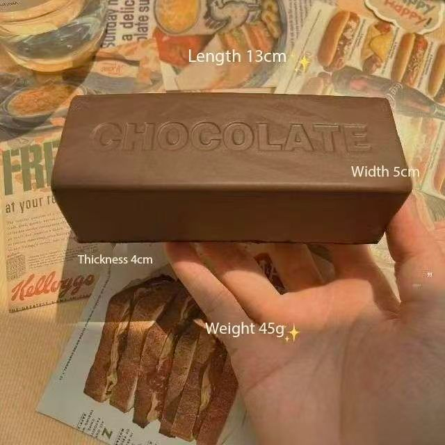 Chocolate Super Wet Soft Milk Bar Squishy Toy, Slow Rising PU Stress Relief Squeeze Stick, Ultra Soft Finger Sucking Decompression Toy, Fidget Sensory Toy
