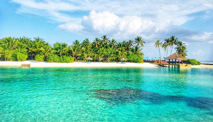 Ilustrasi pulau di Maldives