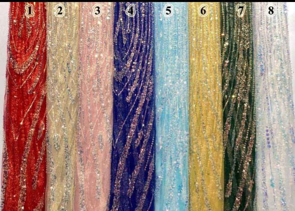 Net Sequence Beaded Lace — Jadayat fabrics