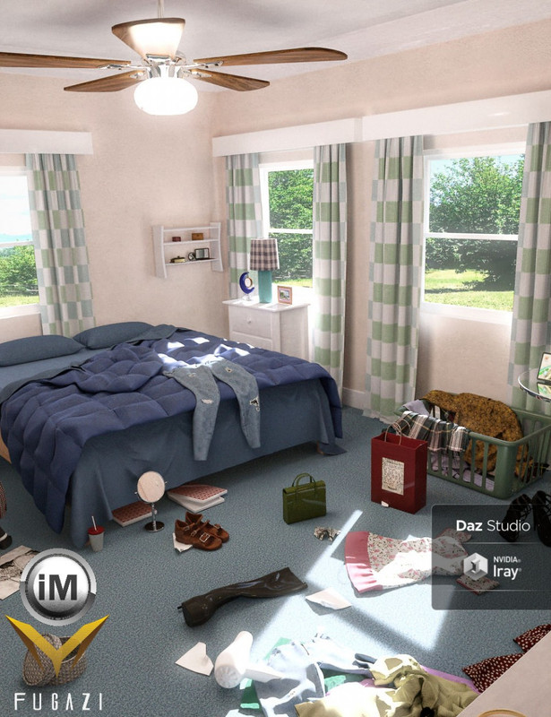 fg messy room bundle 00 main daz3d