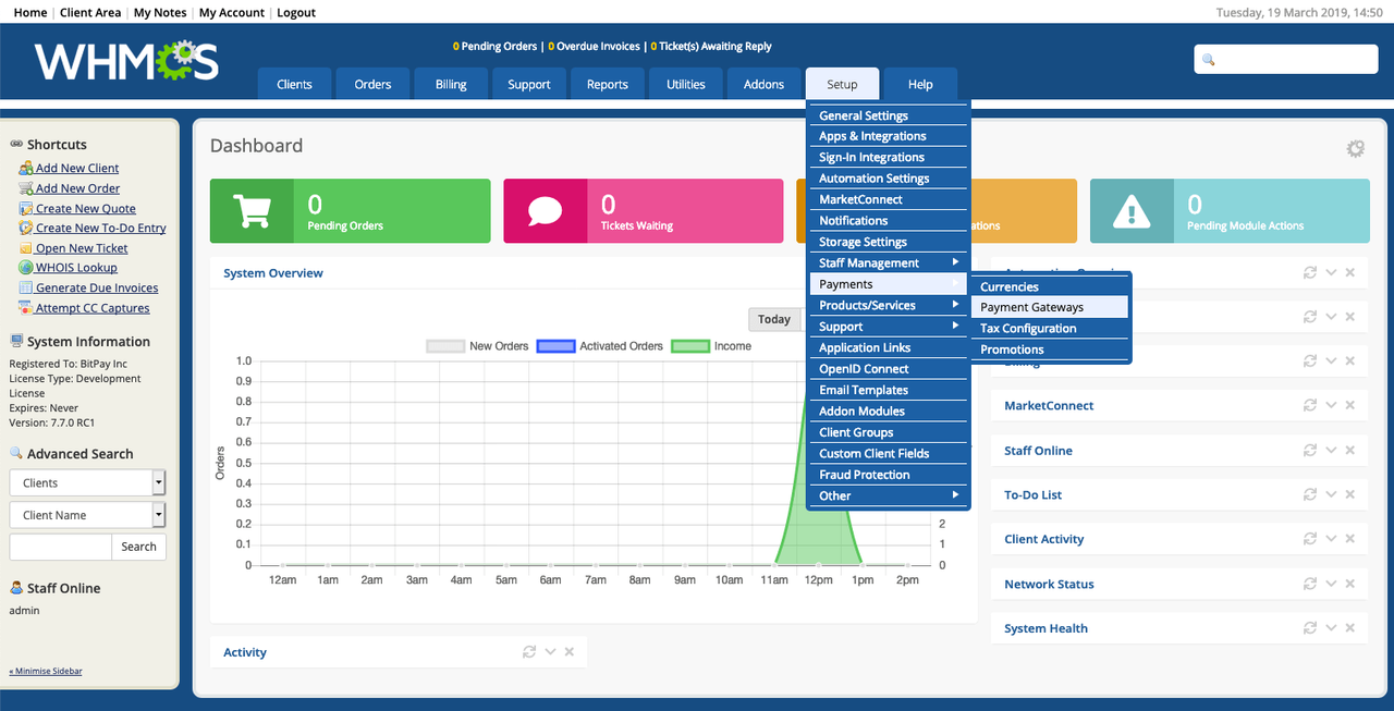 WHMCS client area customization