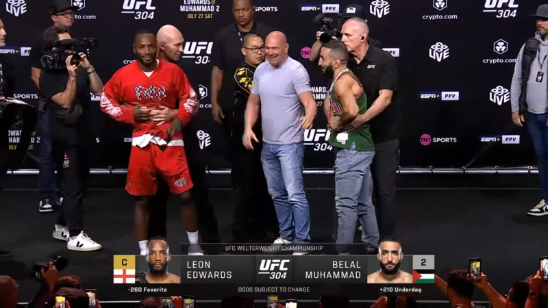 Бойците от UFC 304 лице в лице преди битките