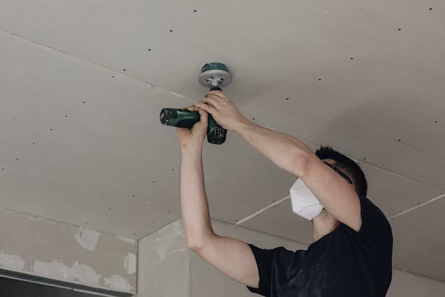 Before and after mold removal on a basement wall in Green Bay, Wisconsin
