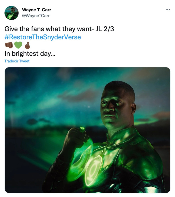 El 'Snyder Cut' celebra su primer año con imagen inédita de Linterna Verde