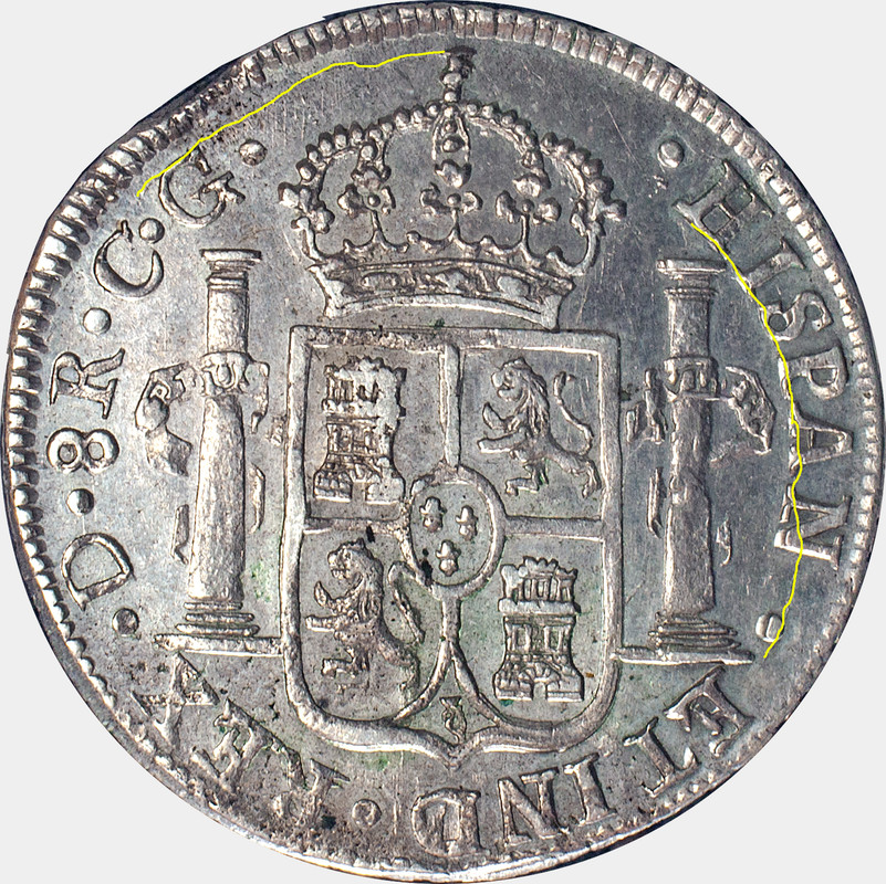 8 Reales 1821. Fernando VII. Durango CG 8-R-Fernando-VII-1821-Durango-CGg-rotura