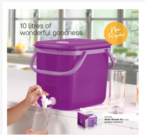 [READY STOCK] Tupperware Water Wonder All 10.0L (1 pc)