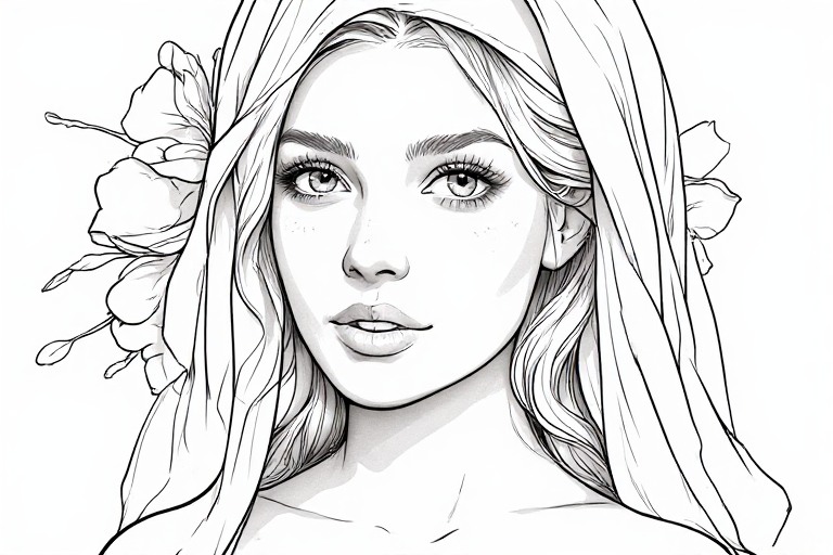 Madonna-l-Line-drawing-natural-(3)
