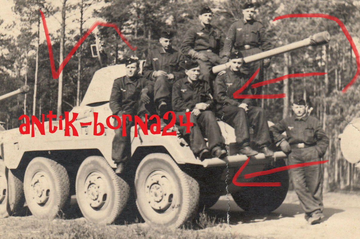 Foto Panzerspähwagen Sd.Kfz. 234 Puma Tank Panzer SPW 1944-45 Radpanzer