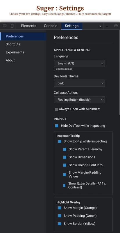 Suger Devtool Preview