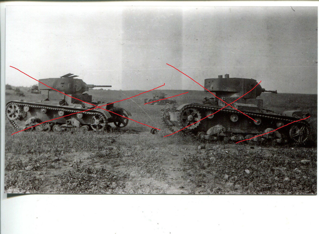 Foto Zerstörte Russische Panzer Tank T 26