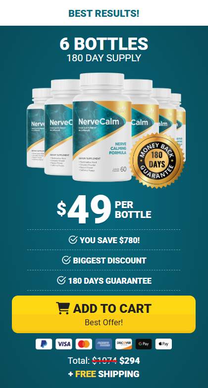 6 BOTTLES - 6 meses de suprimento - BEST VALUE